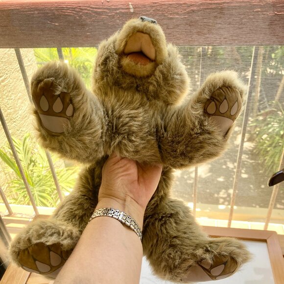 Grizzly Bear Hand Puppet Light Brown Folkmanis Puppets Plush Stuffed Animal - Picture 6 of 14